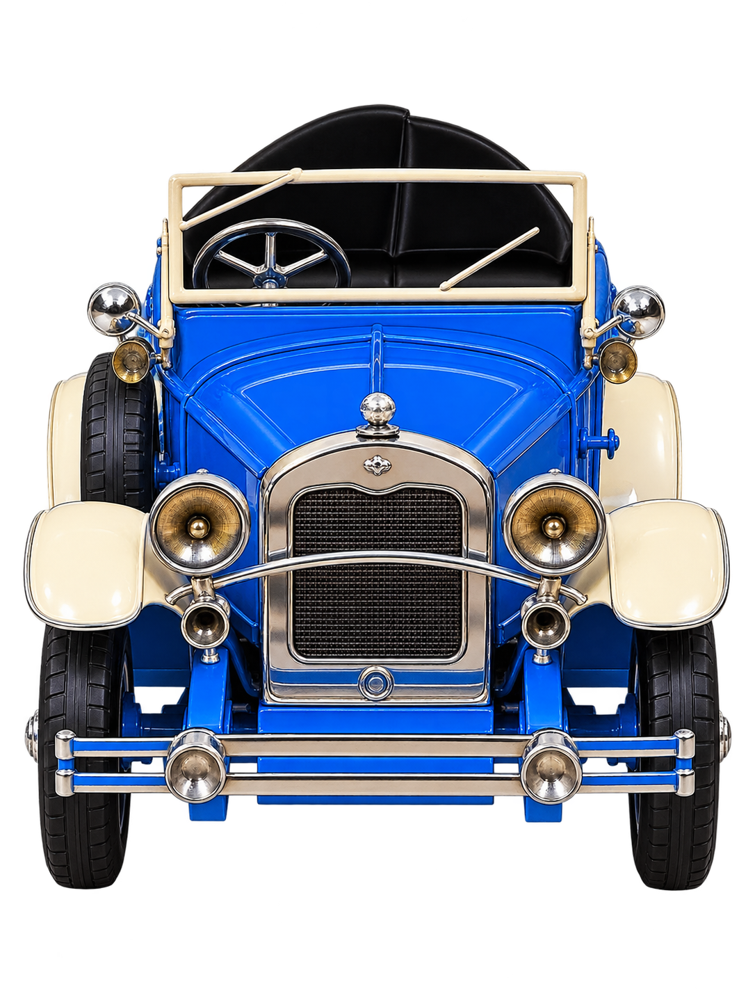 Vintage Blue Classic Car Decorative Showpiece – Retro Metal Car Model
