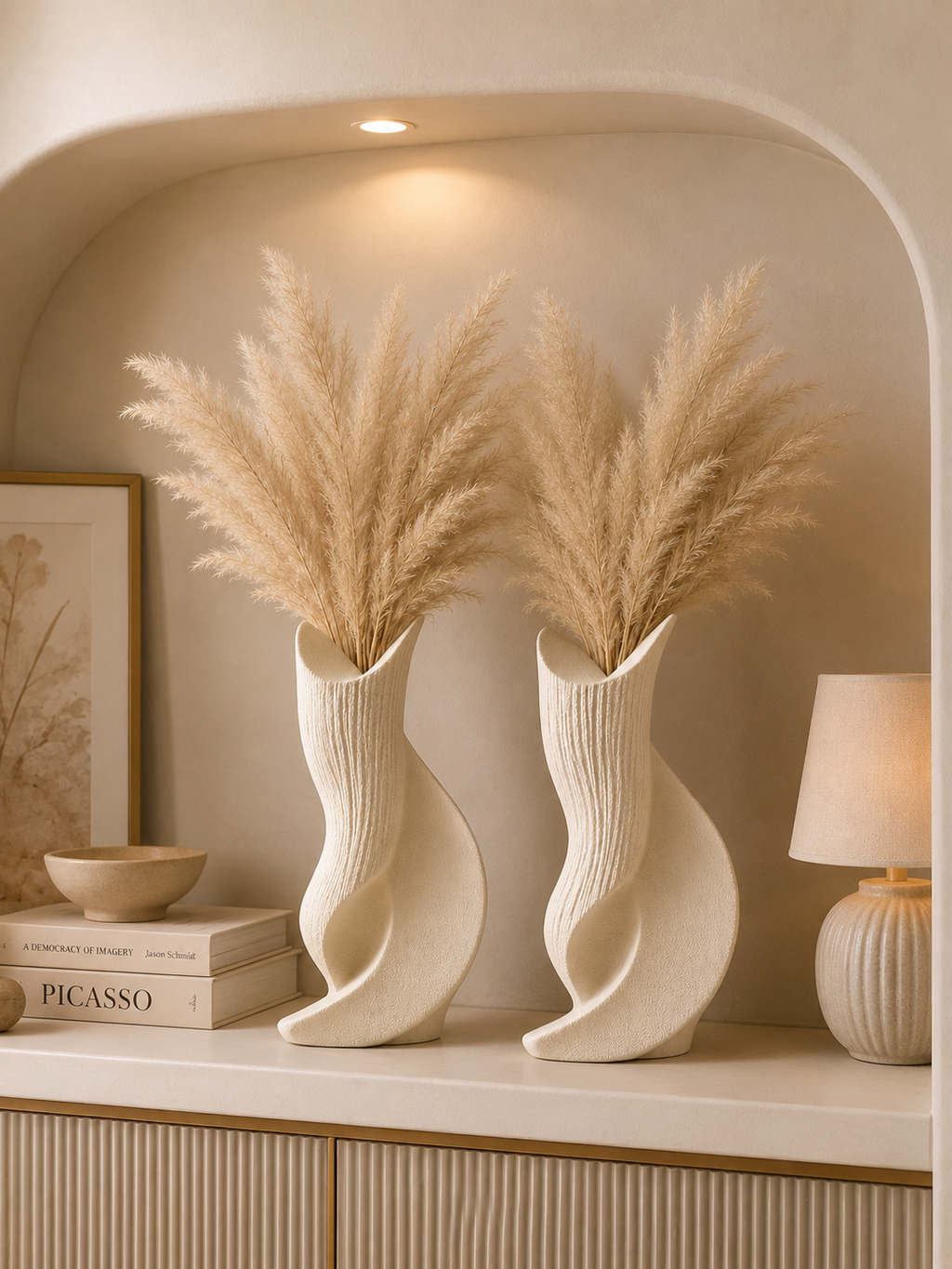 Modern Twisted Resin Vase | Abstract Decorative Flower Vase | Minimalist Home Décor