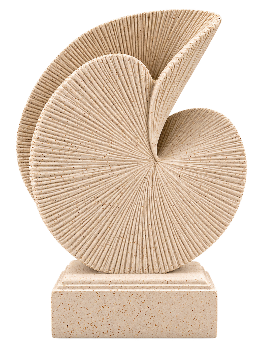 Luxury Beige Abstract Sculpture – Modern Textured Decorative Art for Home & Office
