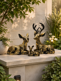 Luxury Deer Family Sculpture – Resin Table Decor (Set of 3)