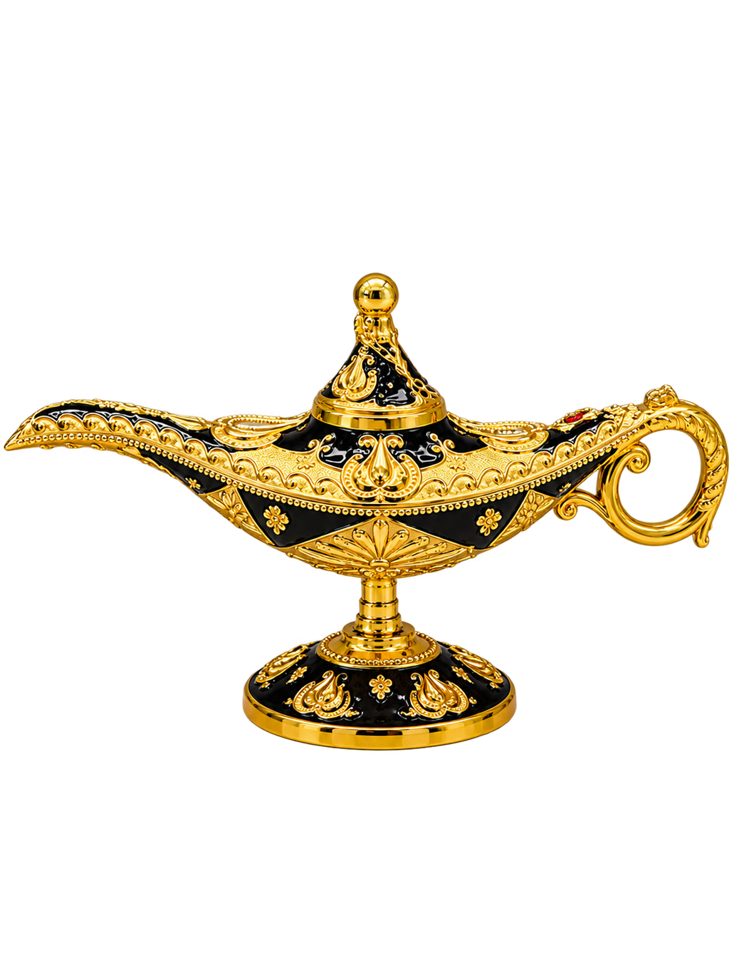 Luxury Black & Gold Aladdin Decorative Showpiece