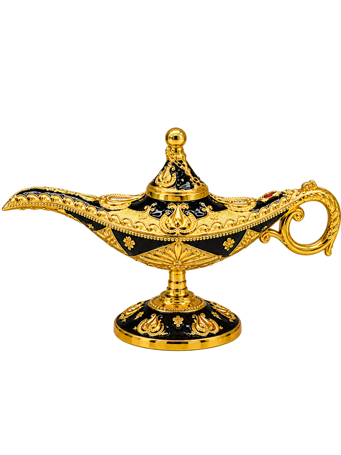 Luxury Black & Gold Aladdin Decorative Showpiece