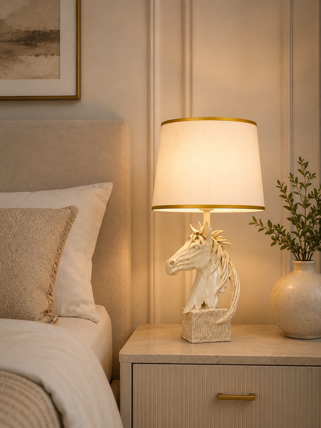 Luxury Horse Head Table Lamp | Modern Decorative Bedside Lamp | Premium Home Décor Lighting