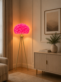Luxury Feather Tripod Floor Lamp – Modern Decorative Standing Lamp for Living Room, Bedroom & Home Décor