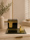 Luxury Kaaba-Inspired Crystal Decorative Set with Gold Detailing