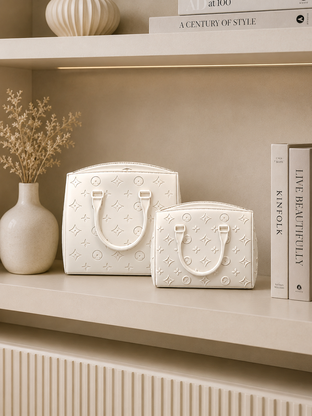 Luxury Handbag Storage Box Set | Decorative Organizer Boxes for Home Décor (Set of 2)
