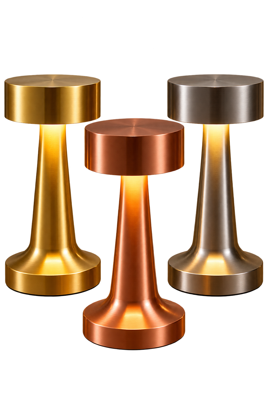 Modern Luxury LED Table Lamp – Gold, Rose Gold & Silver Color Options