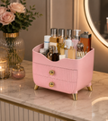 Pink Luxury Makeup Organizer with Drawers – Vanity &amp; Cosmetics Storage
