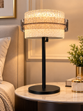 Luxury Black & Gold Acrylic Table Lamp – Modern LED Bedside & Side Table Lamp