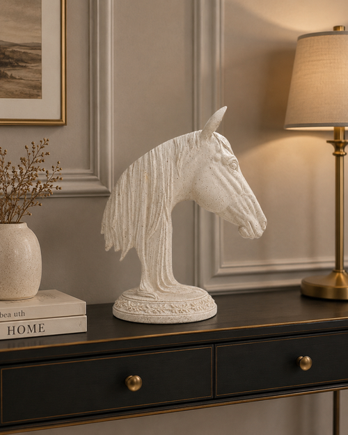 Elegant Horse Head Decorative Sculpture – Premium Table Décor