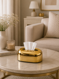 Luxury Oval Tissue Box Holder | Modern Glossy Tissue Case | Premium Decorative Tissue Organizer for Home & Office