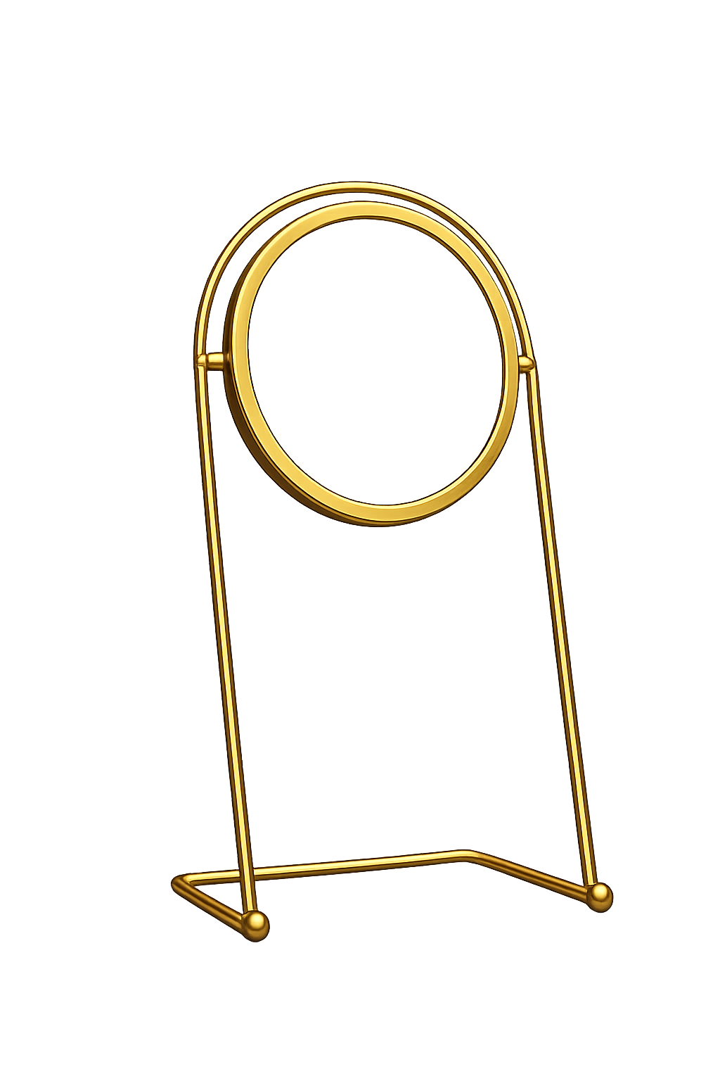 Premium Gold Tabletop Vanity Mirror | Modern Metal Makeup Mirror