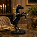 Household Horse Sculpture Resin Standing Horse Decoration Lifelike Stable Desktop Ornament Home Office Pine Decoration