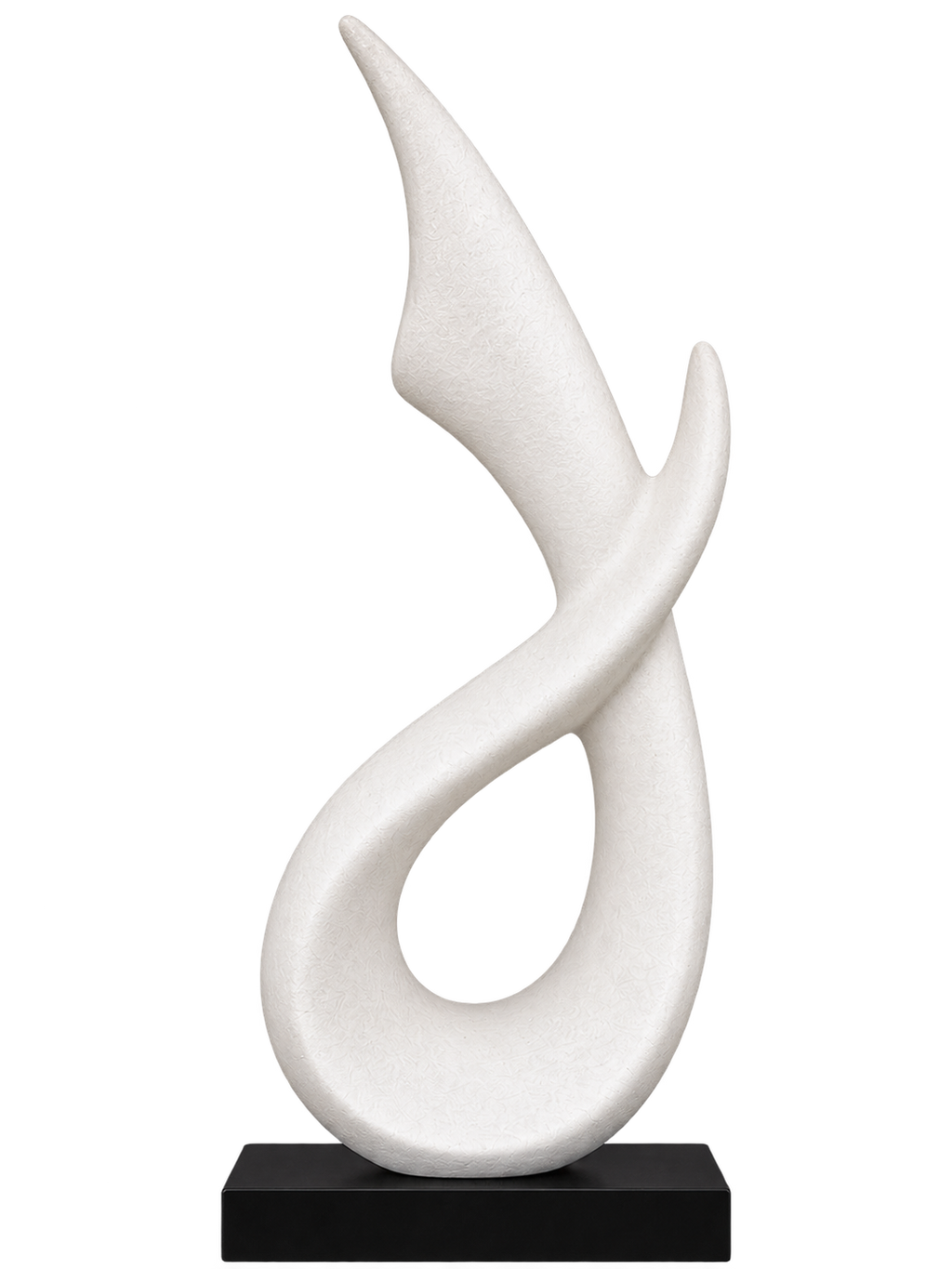 Modern Abstract Twisted Sculpture with Elegant Black Base