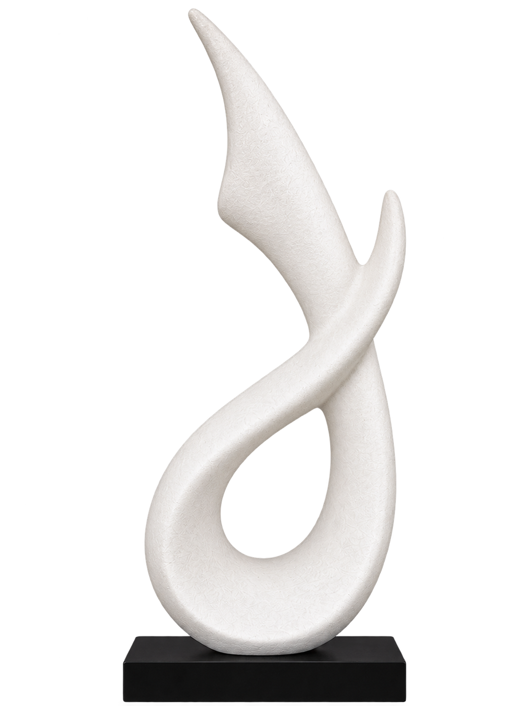 Modern Abstract Twisted Sculpture with Elegant Black Base