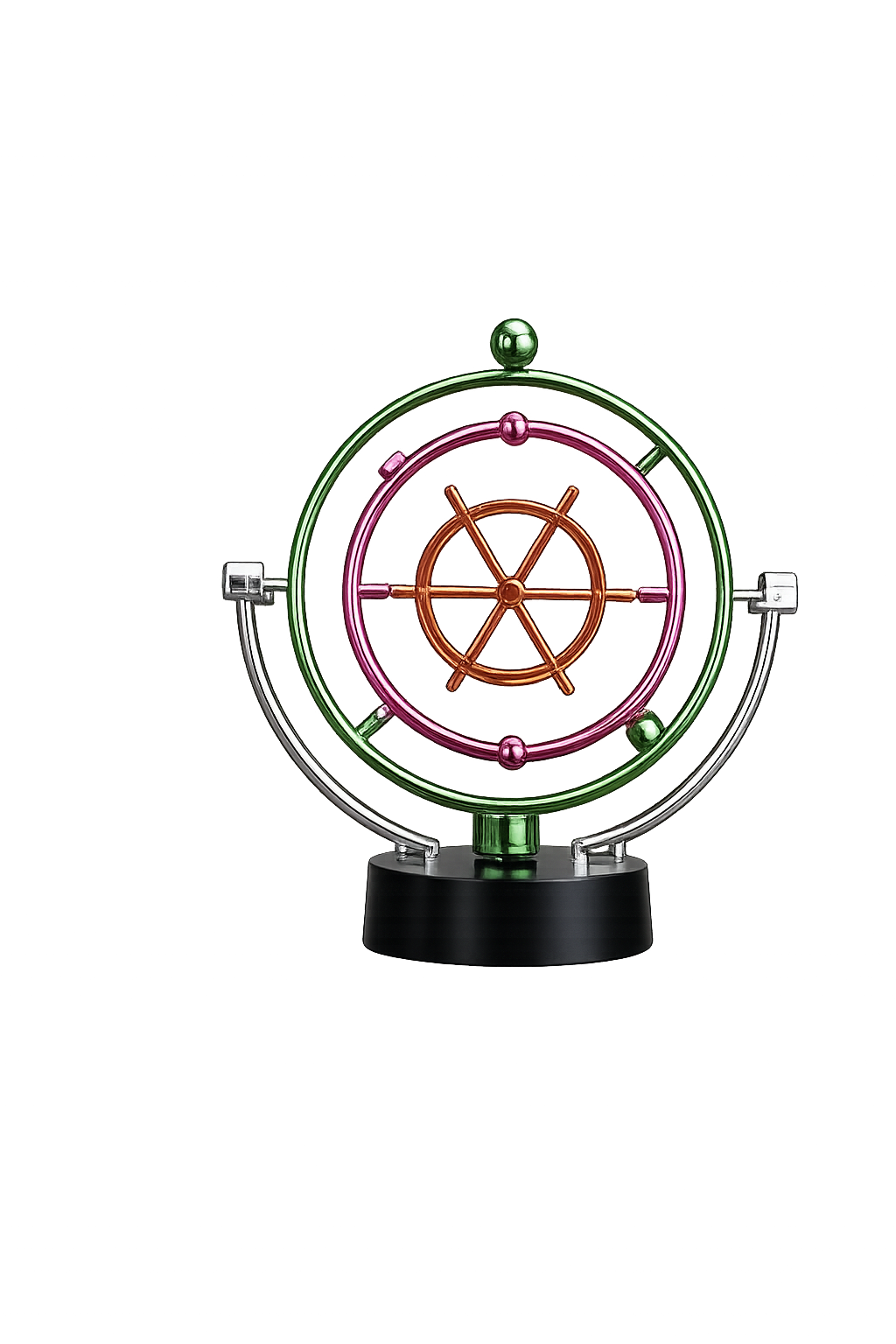 Modern Kinetic Orbital Motion Sculpture – Premium Metal Desk Decor for Home & Office