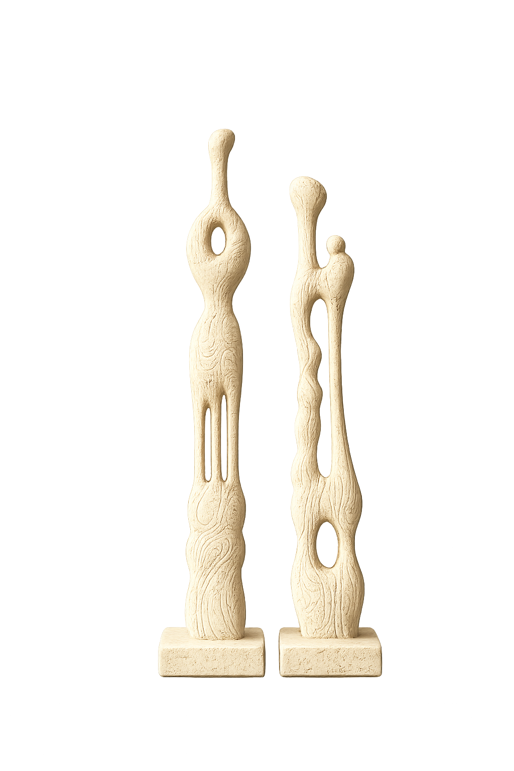 Abstract Human Figure Sculpture Set – Modern Nordic Resin Home Décor (Set of 2)
