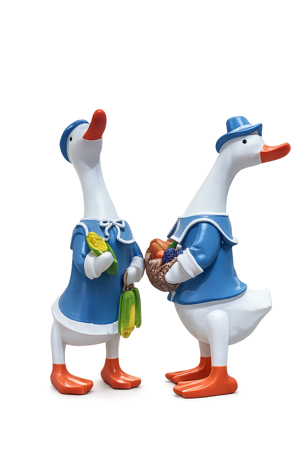 Cute Goose Couple Figurine Set – Decorative Resin Duck Showpieces for Home & Office Décor (Set of 2)