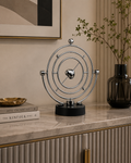 Modern Kinetic Orbital Sculpture – Rotating Metal Desk Decor for Home & Office