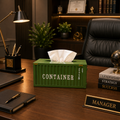Container Style Tissue Box Holder | Creative Desktop Tissue Dispenser | Decorative Storage Box | Home & Office Organizer