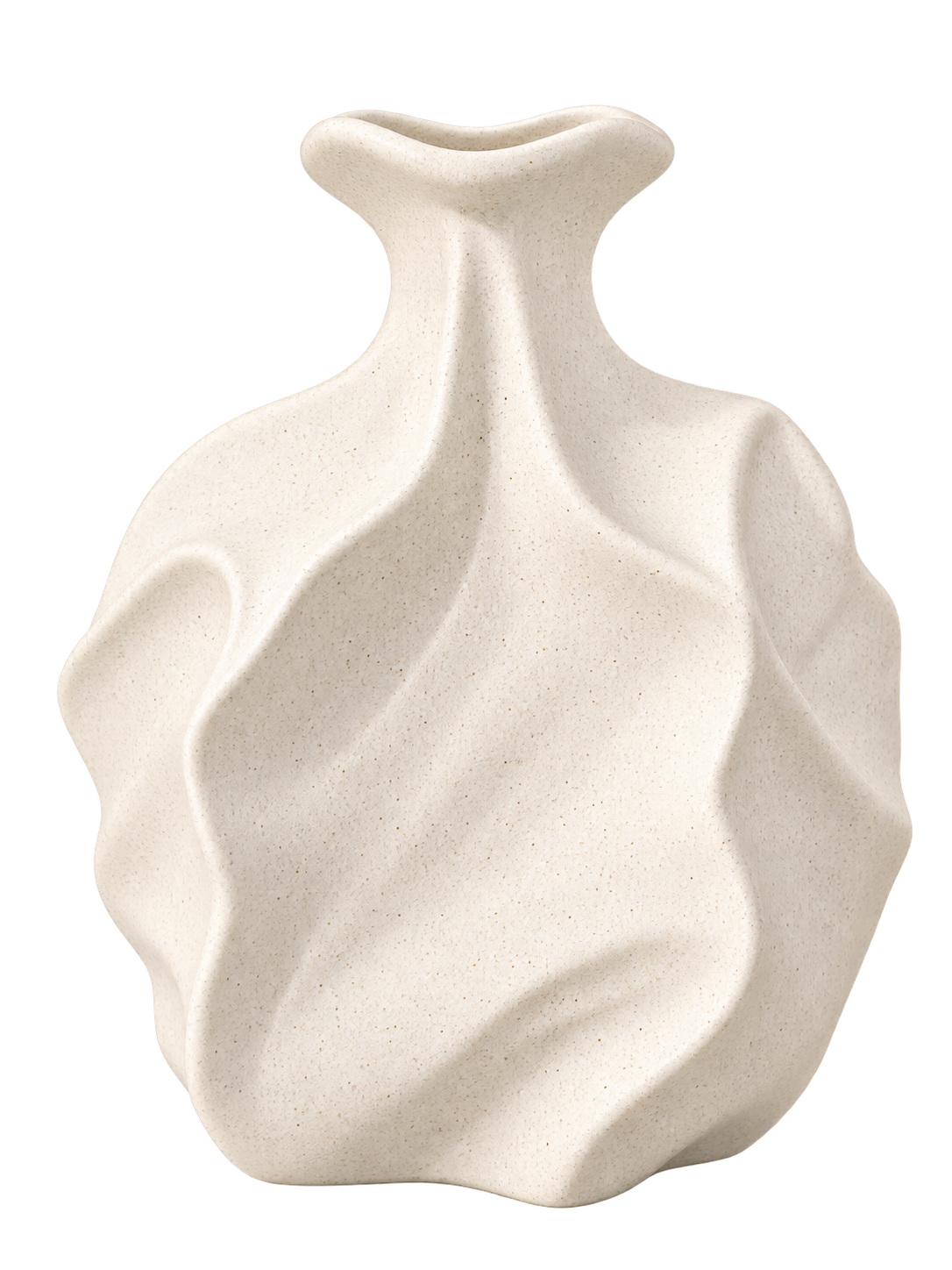 Elegant Textured Ceramic Vase – Modern Sculptural Decorative Vase