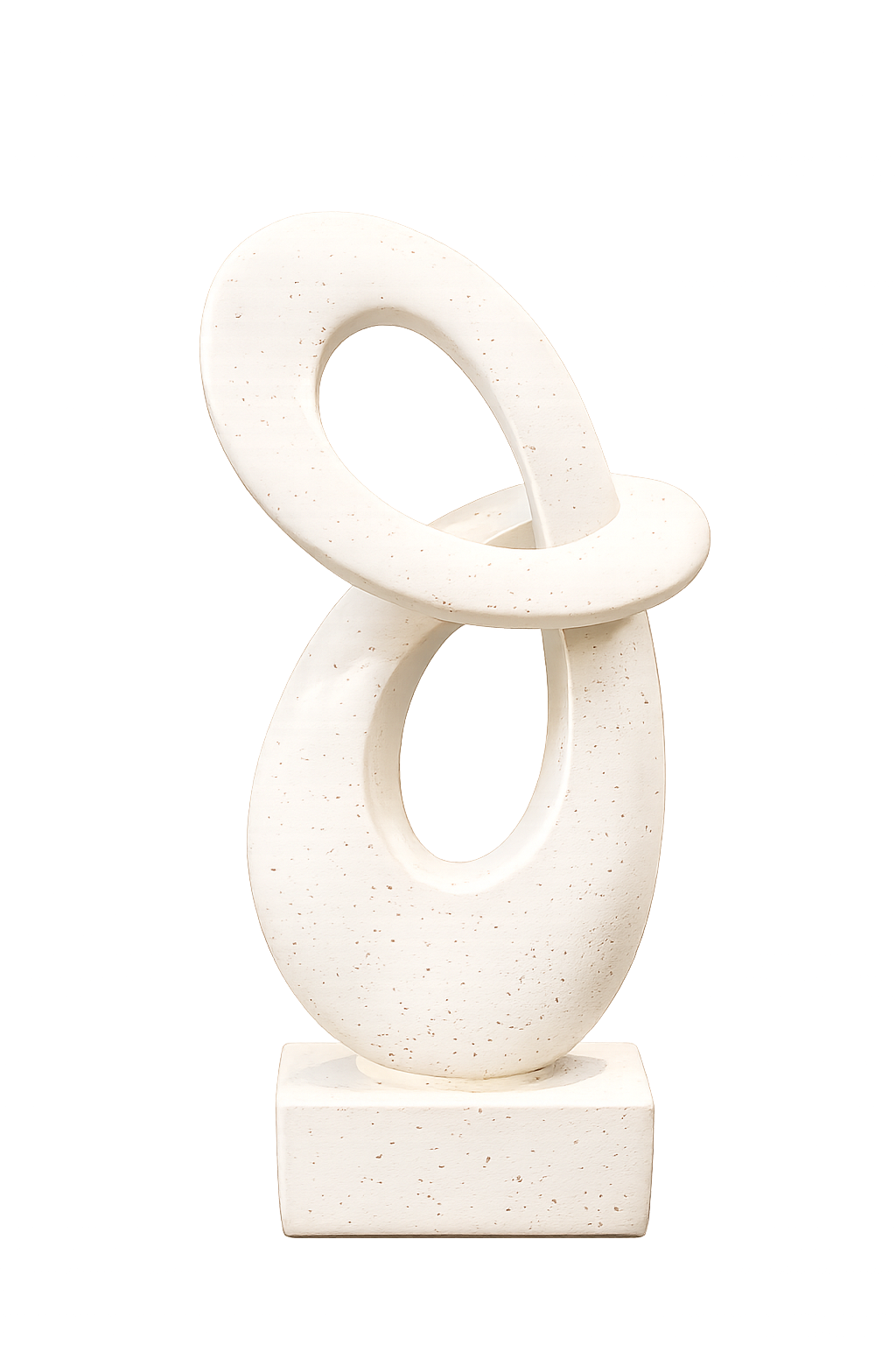 Modern Abstract Loop Sculpture – Minimalist Resin Table Decor