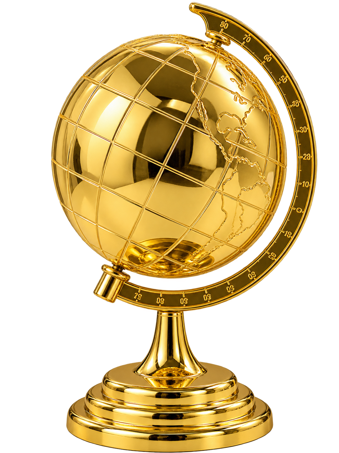 Luxury Golden Rotating Globe – Elegant Decorative World Globe for Home & Office | Premium Tabletop Décor