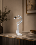 Modern Abstract Motive Man Sculpture with Metal Ball | Luxury Resin Home Décor