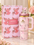 Stanley x LoveShackFancy Pink Floral Bow Quencher H2.0 Tumbler 40 oz