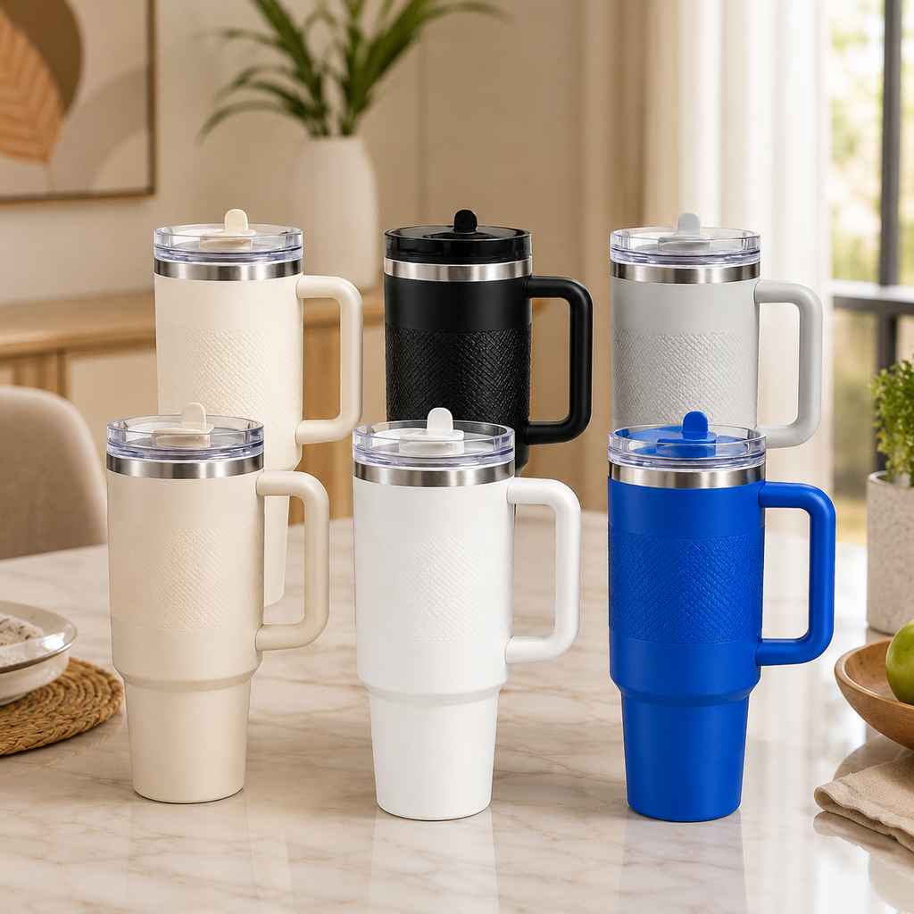 HydroFresh: Large Capacity Dual-Texture Insulated Tumbler with Handle