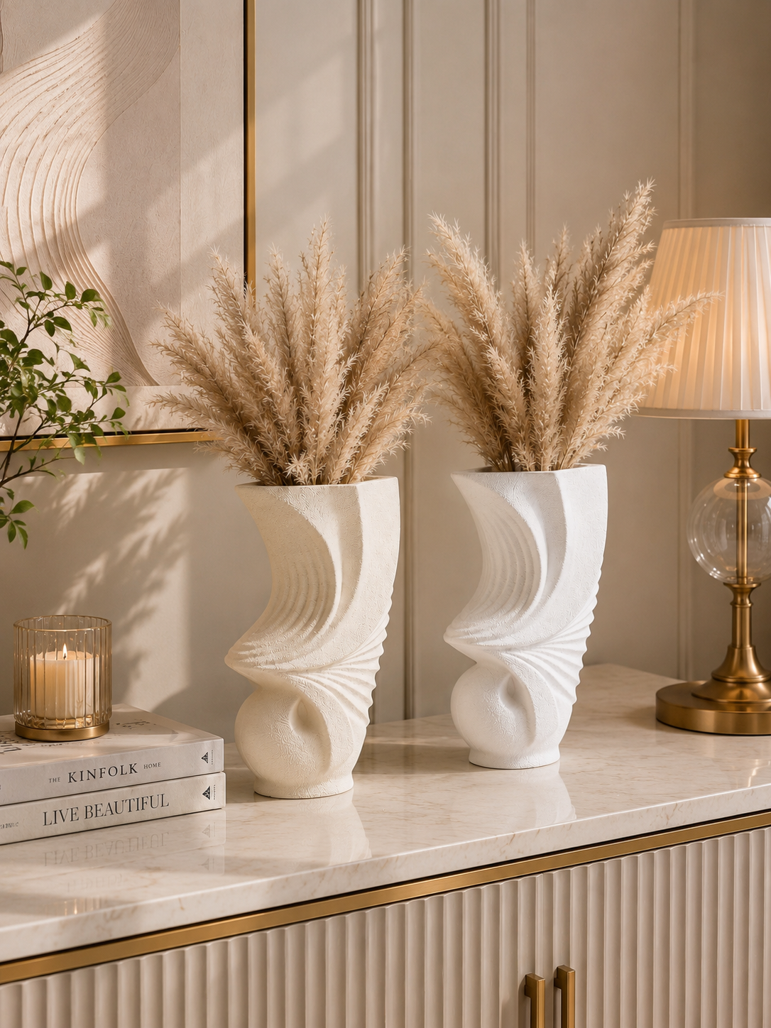 Modern Abstract Resin Vase | Sculptural Decorative Flower Vase | Minimalist Home Décor