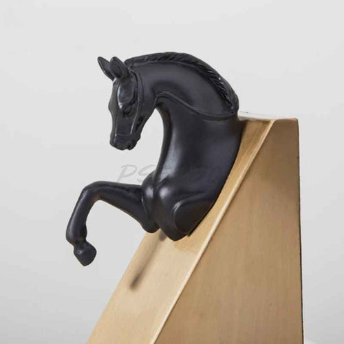 European Style Luxury Horse Head Bookends Home Hotel Animal Decoration Gift Decor