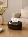 Modern Oval Tissue Box Holder | Luxury Decorative Tissue Case | Premium Home & Office Tissue Organizer