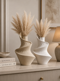 Modern Spiral Resin Vase | Abstract Decorative Flower Vase | Minimalist Home Décor