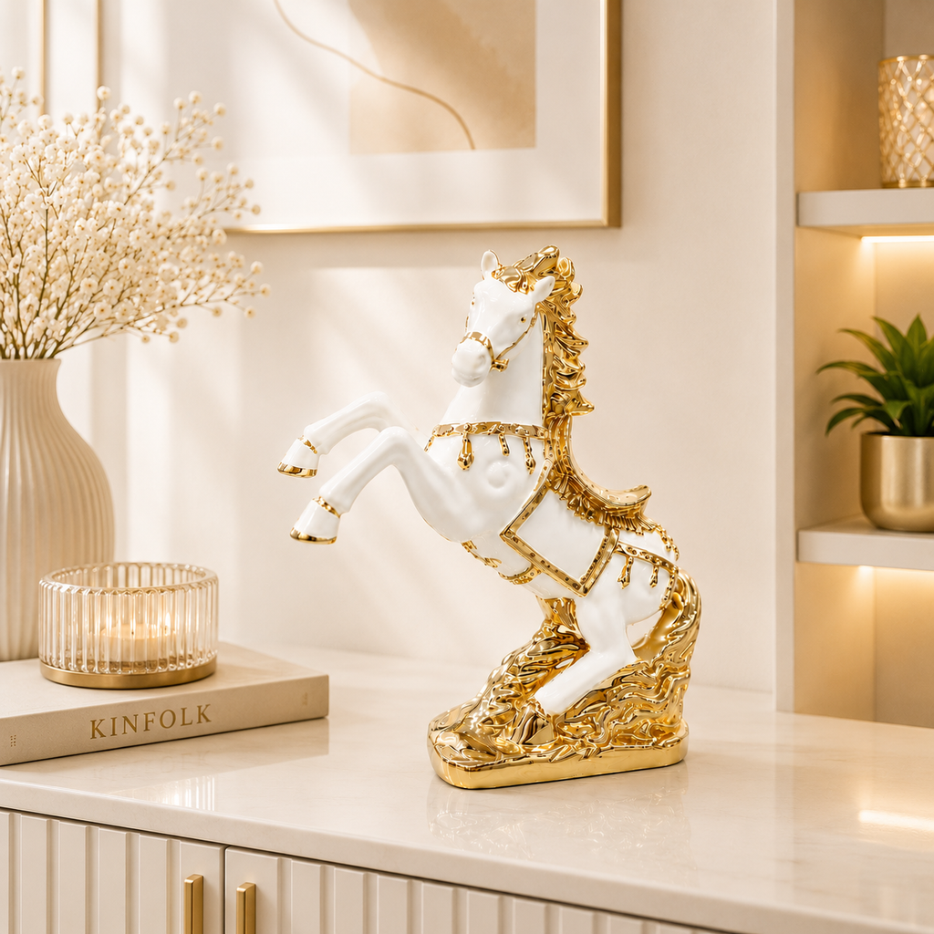 Resin Horse Ornaments for Home Decoration, New Home Furnishing and Birthday Present, Lucky objects Figurines