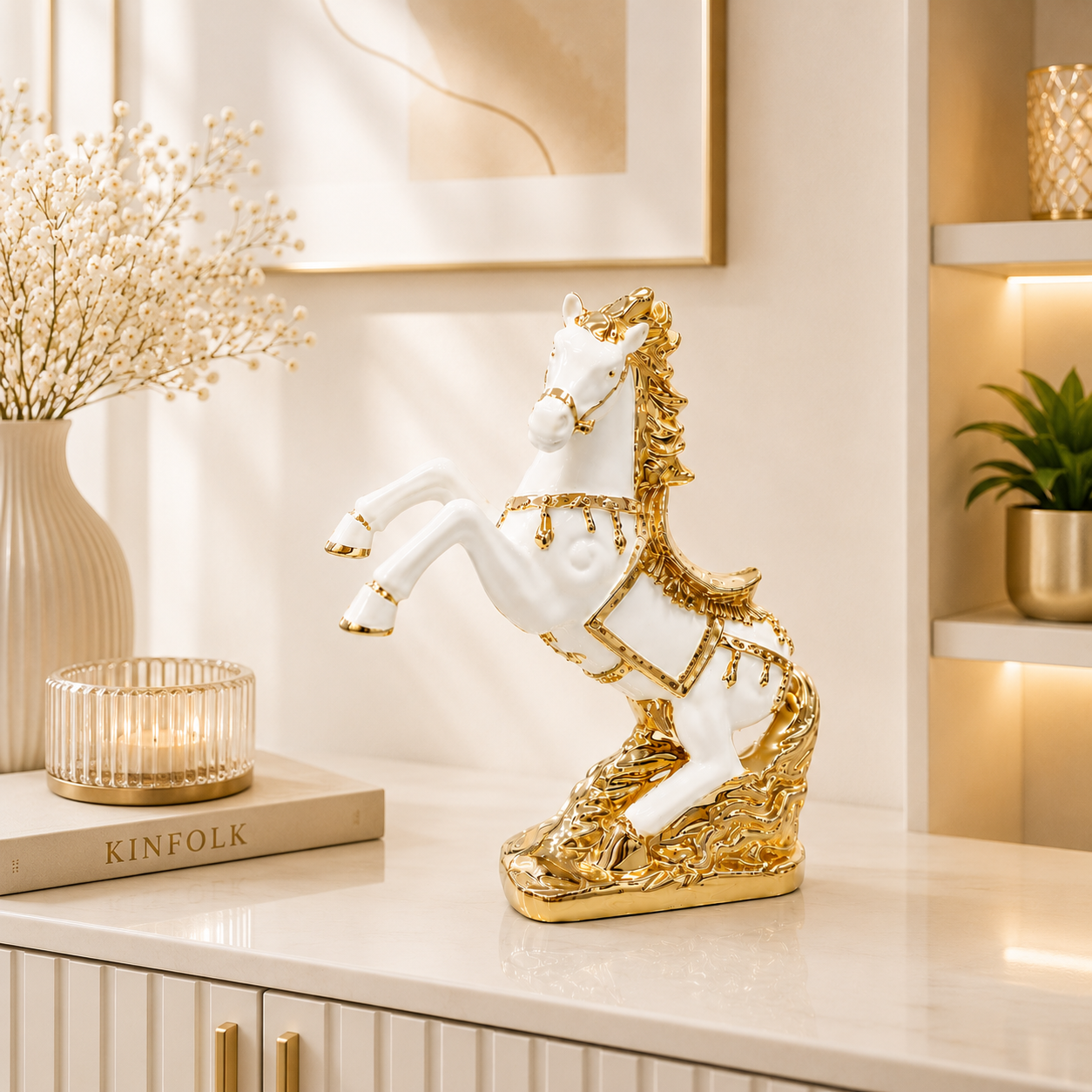 Resin Horse Ornaments for Home Decoration, New Home Furnishing and Birthday Present, Lucky objects Figurines