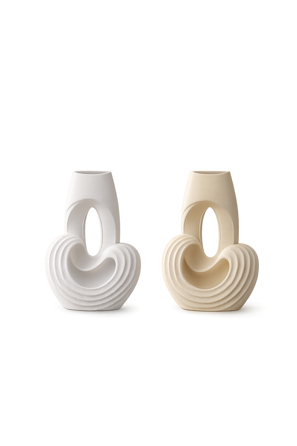 Modern Hollow Resin Vase | Abstract Decorative Flower Vase | Minimalist Home Décor