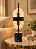 Luxury Acrylic LED Table Lamp – Modern Black & Gold Decorative Lamp