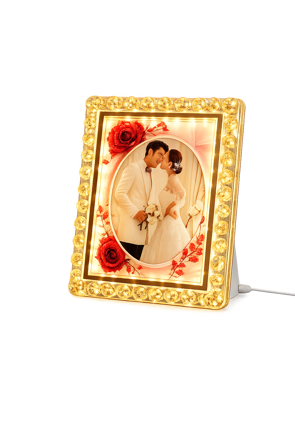 Luxury Crystal LED Photo Frame – Decorative Light-Up Picture Frame for Home Décor & Gifts