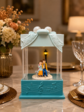Romantic Couple Bench Scene Music Box – Vintage Streetlamp Night Light Ornament