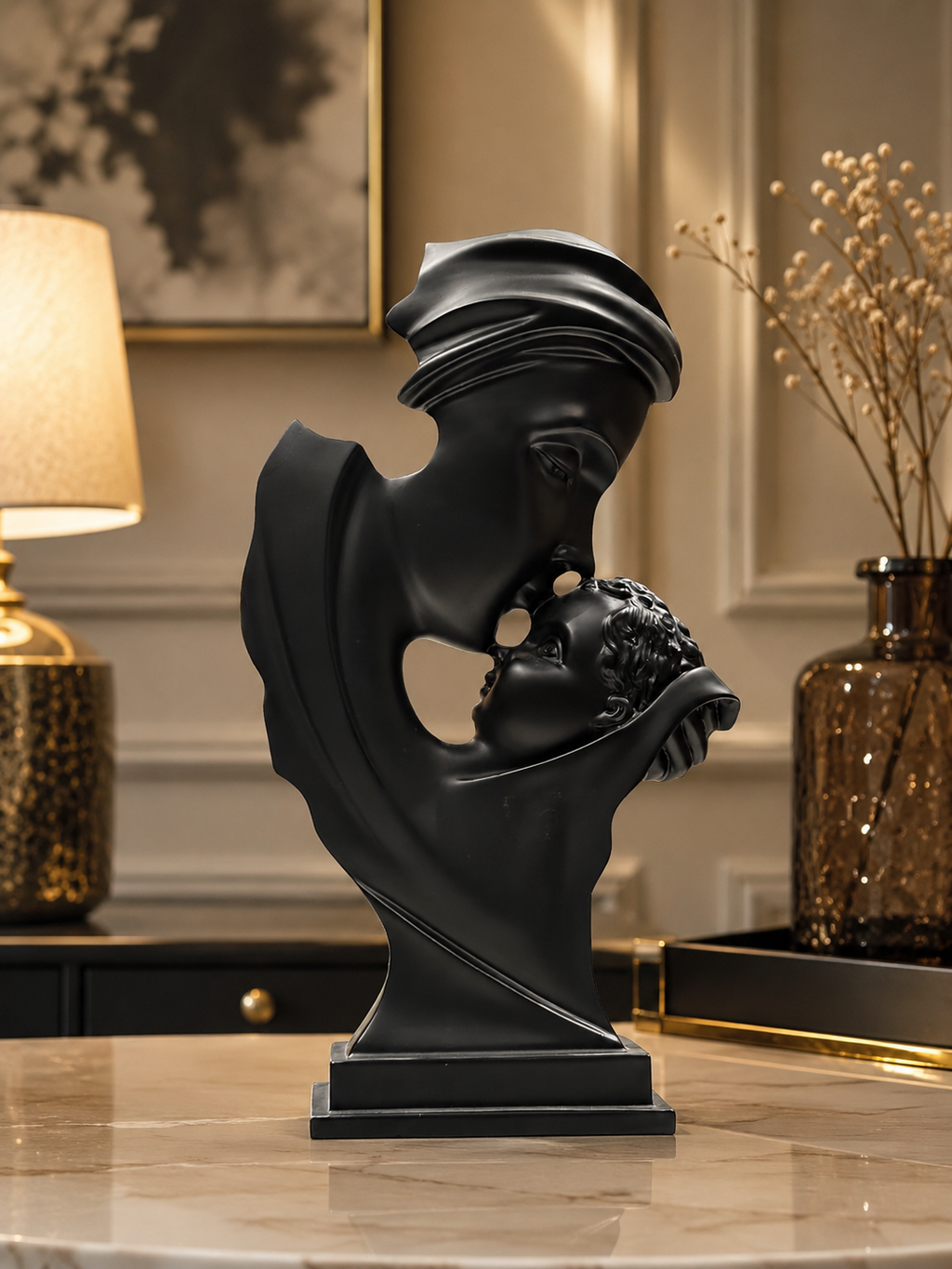 Elegant Mother & Child Home Decor Figurine/Sculpture