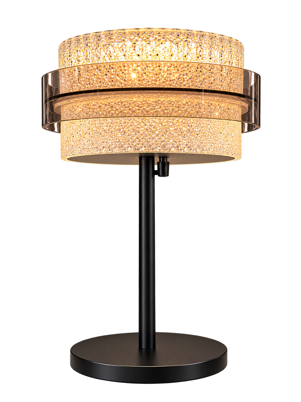Luxury Black & Gold Acrylic Table Lamp – Modern LED Bedside & Side Table Lamp