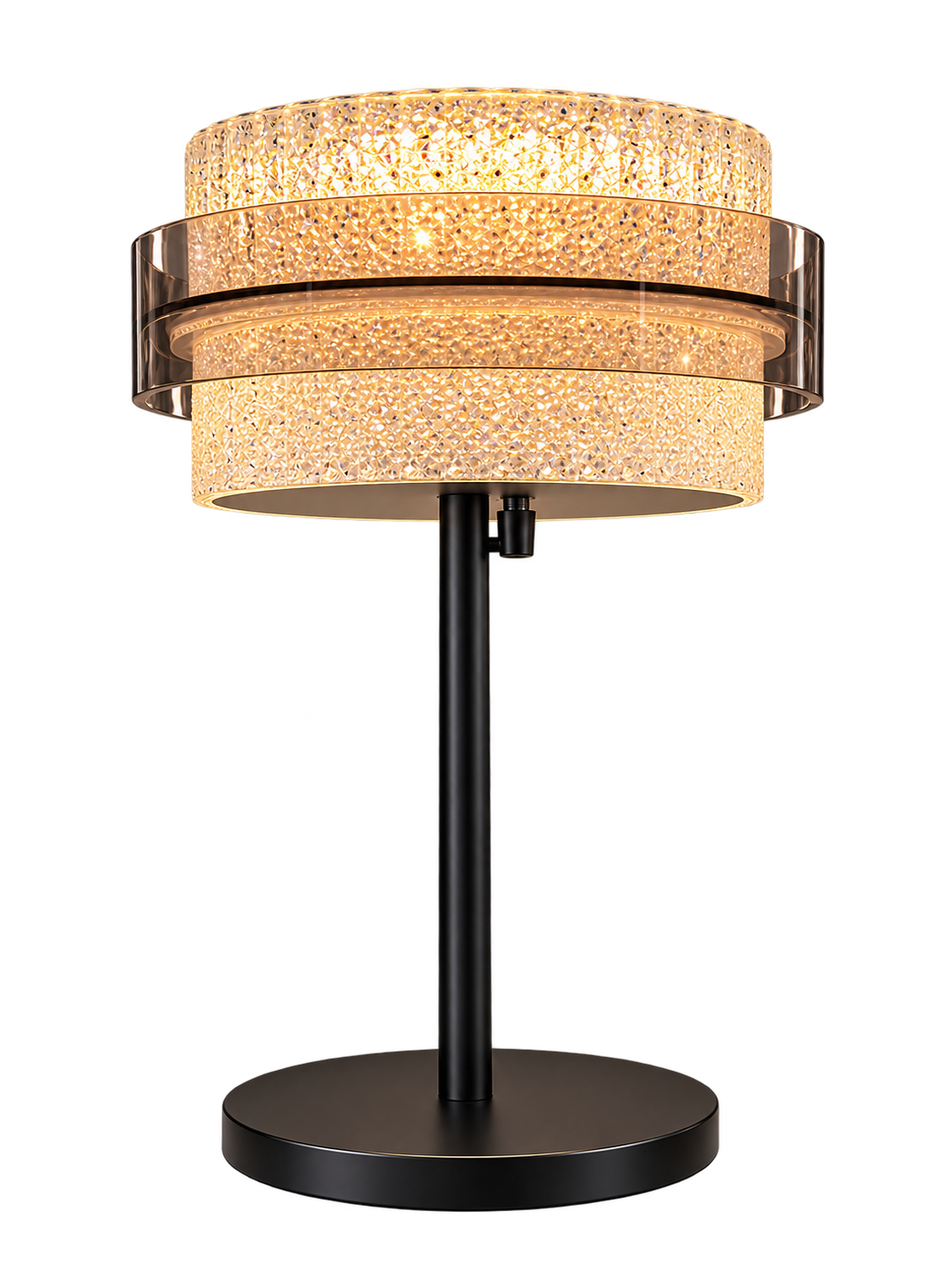 Luxury Black & Gold Acrylic Table Lamp – Modern LED Bedside & Side Table Lamp