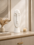 Abstract Face Sculpture | Modern Minimalist Resin Face Statue | Luxury Home Décor Ornament