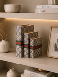 Luxury Wooden Decorative Book Set (Set of 3) | Designer Coffee Table & Shelf Décor