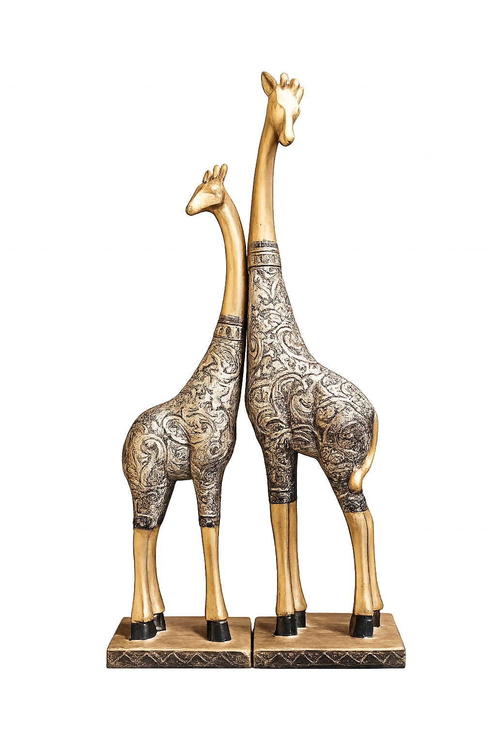Luxury Decorative Giraffe Statue Set | Resin Giraffe Sculptures for Home Décor (Set of 2)