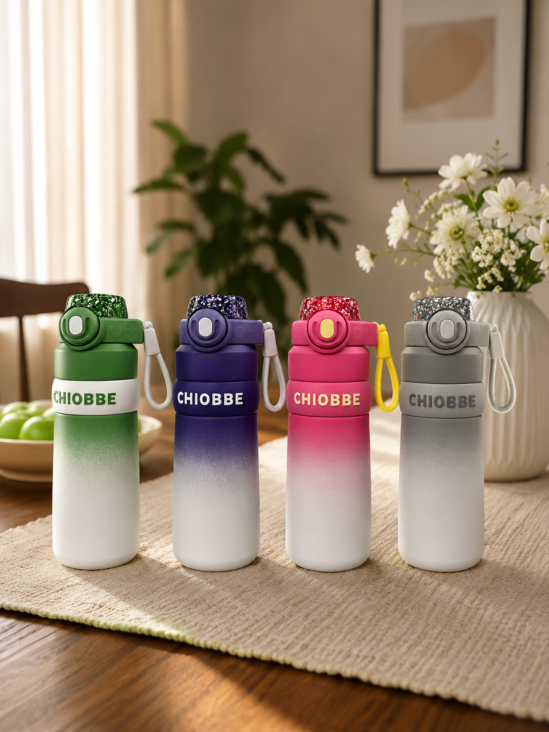 Chiobbe Insulated Stainless Steel Sports Bottle – Vacuum Sealed Gradient Water Bottle