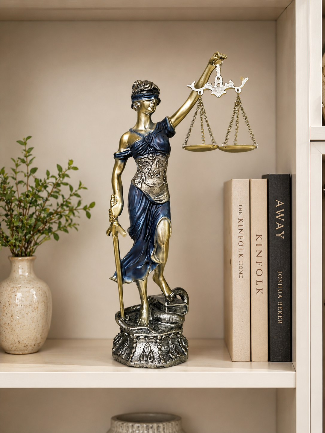 Lady Justice Decorative Statue – Elegant Scales of Justice Figurine