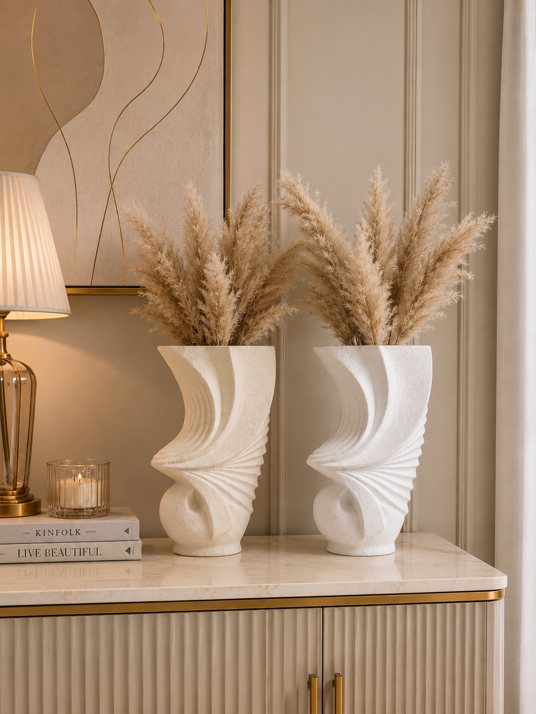 Modern Abstract Resin Vase | Sculptural Decorative Flower Vase | Minimalist Home Décor