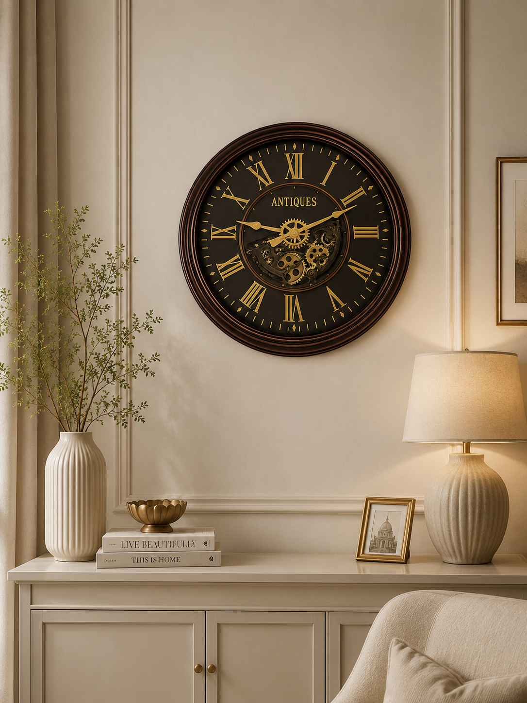 Luxury Vintage Roman Wall Clock | Antique Decorative Wall Clock | Classic Silent Home & Office Wall Décor